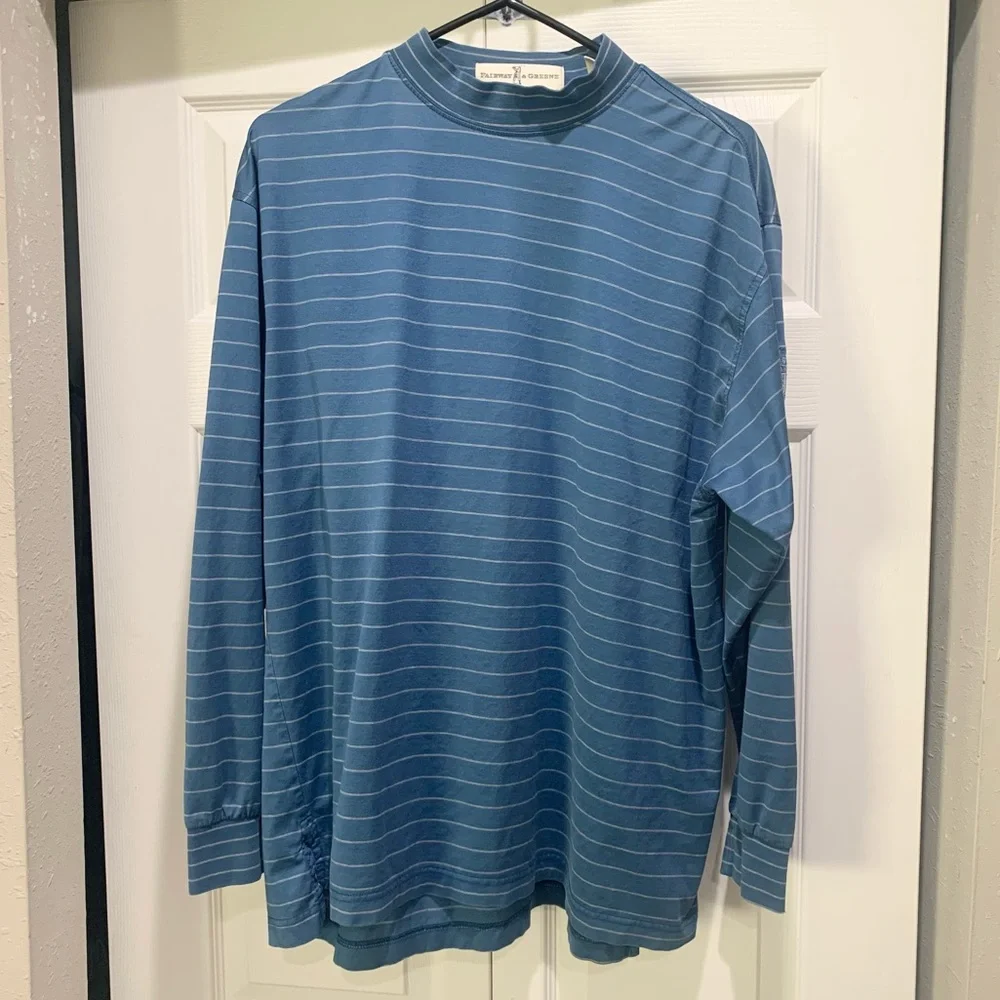 Fairway & Greene blue striped long sleeve shirt - Picture 1 of 7